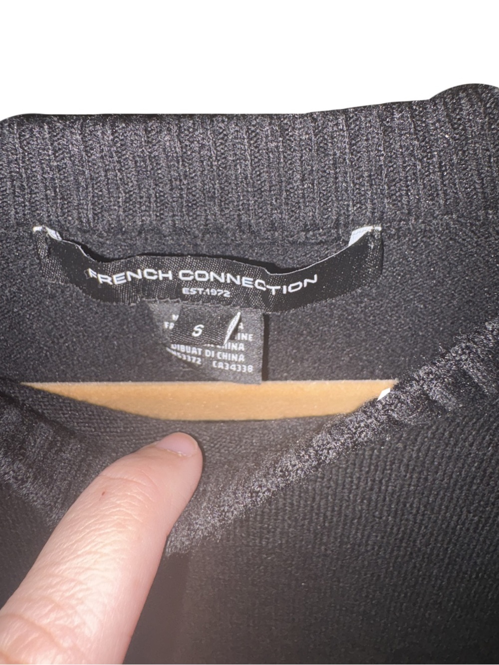 French Connection classic black knit sweater. - Picture 2 of 3